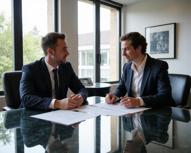 Professional lawyer consultation in modern office