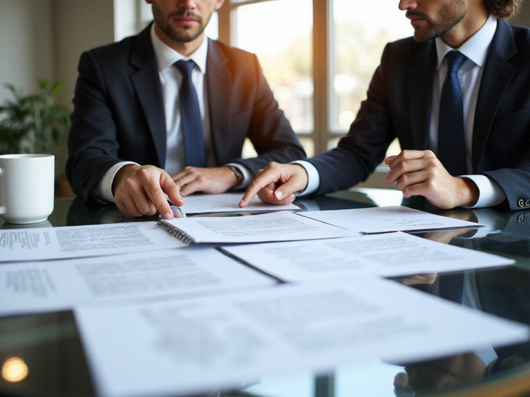 Legal documents being verified by professionals